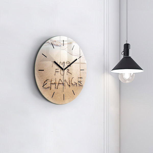 Orologio rotondo Citazione sulla spiaggia