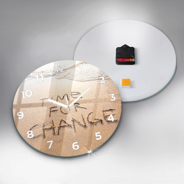 Orologio rotondo Citazione sulla spiaggia
