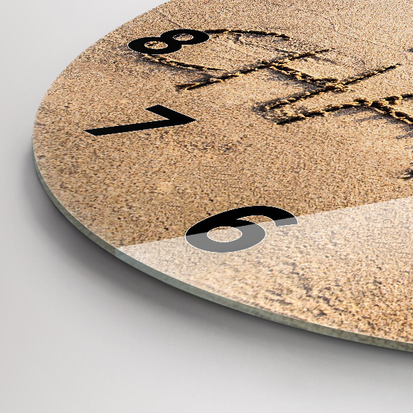 Orologio rotondo Citazione sulla spiaggia