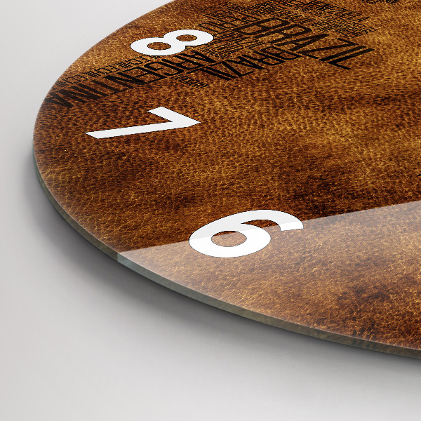 Orologio rotondo Mappa e nomi dei paesi