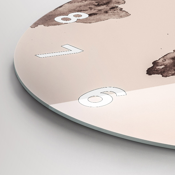 Orologio rotondo Mappa del mondo ad acquerello