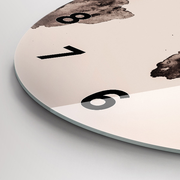 Orologio rotondo Mappa del mondo ad acquerello