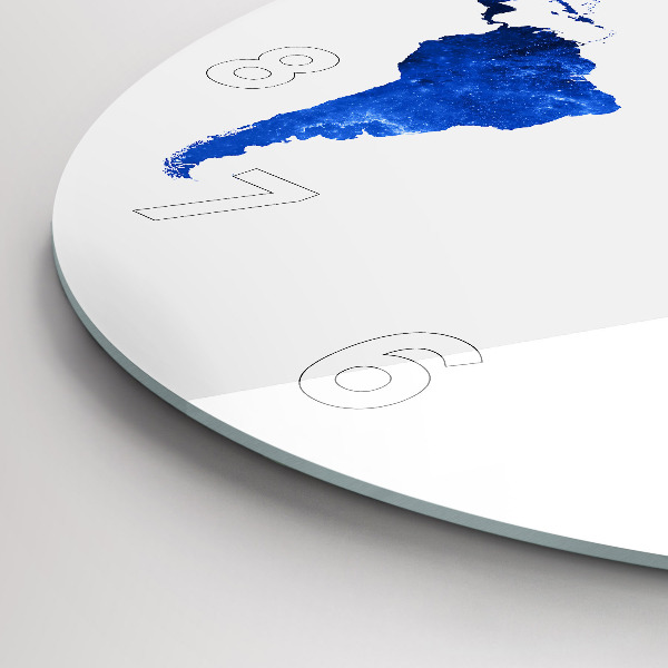 Orologio rotondo Mappa del mondo spaziale