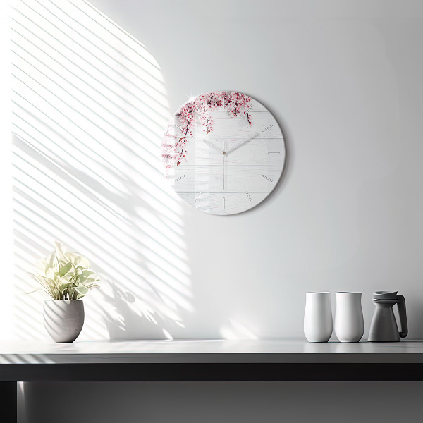 Orologio rotondo Fiori primaverili