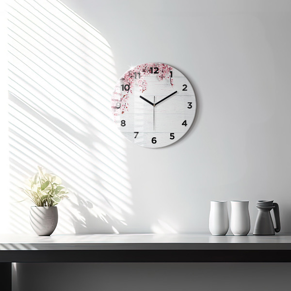 Orologio rotondo Fiori primaverili