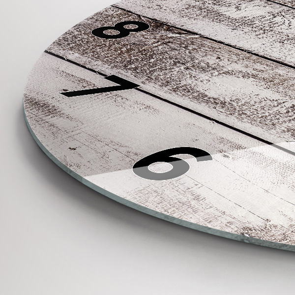 Orologio rotondo Tavole di legno chiaro