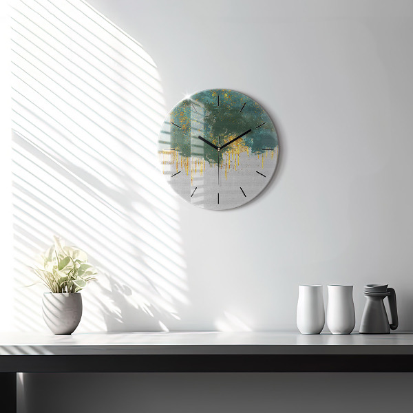 Orologio rotondo in vetro Motivo decorativo