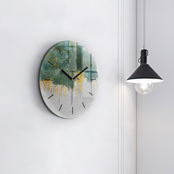 Orologio rotondo in vetro Motivo decorativo