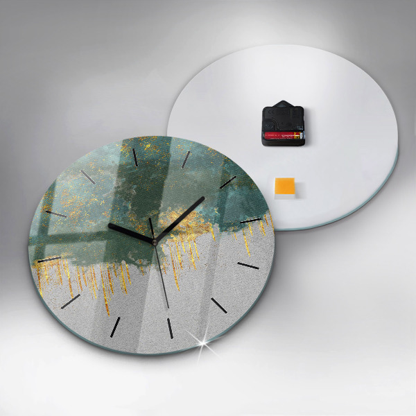Orologio rotondo in vetro Motivo decorativo