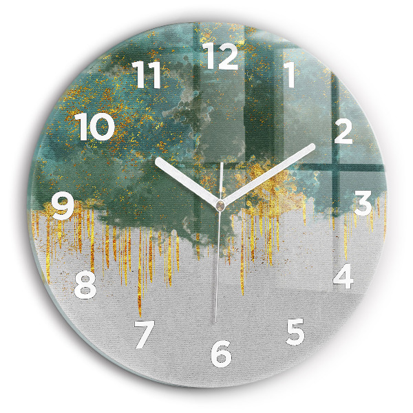 Orologio rotondo in vetro Motivo decorativo