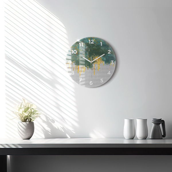 Orologio rotondo in vetro Motivo decorativo