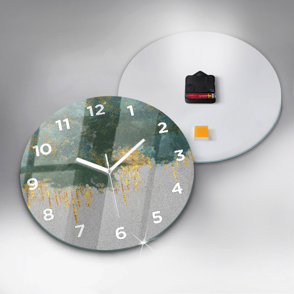 Orologio rotondo in vetro Motivo decorativo