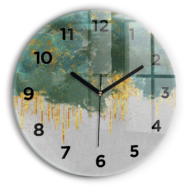 Orologio rotondo in vetro Motivo decorativo