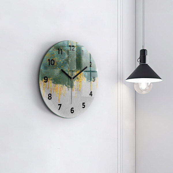 Orologio rotondo in vetro Motivo decorativo