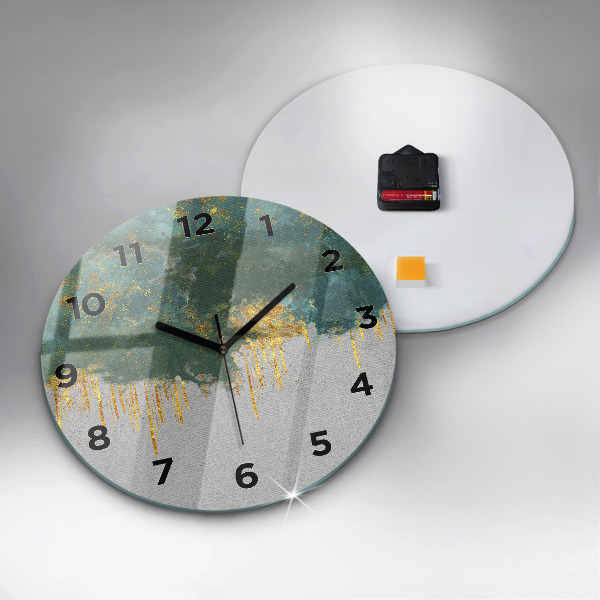 Orologio rotondo in vetro Motivo decorativo