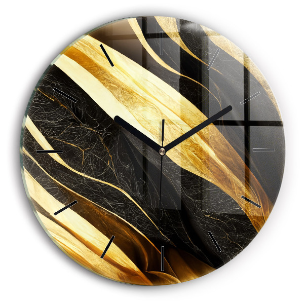 Orologio rotondo in vetro Astrazione elegante