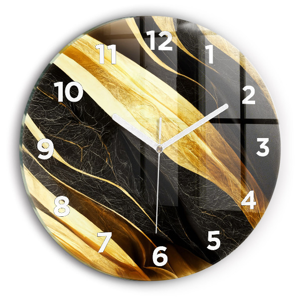 Orologio rotondo in vetro Astrazione elegante