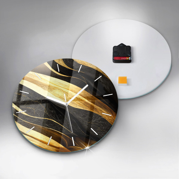 Orologio rotondo in vetro Astrazione elegante