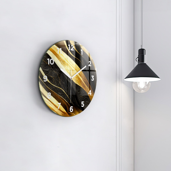 Orologio rotondo in vetro Astrazione elegante