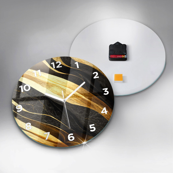 Orologio rotondo in vetro Astrazione elegante