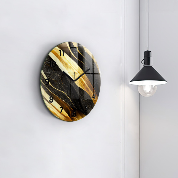Orologio rotondo in vetro Astrazione elegante