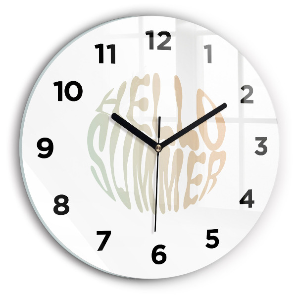 Orologio rotondo in vetro Ciao Estate!