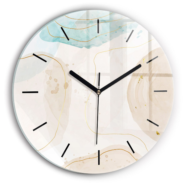 Orologio rotondo in vetro Macchie di acquerello