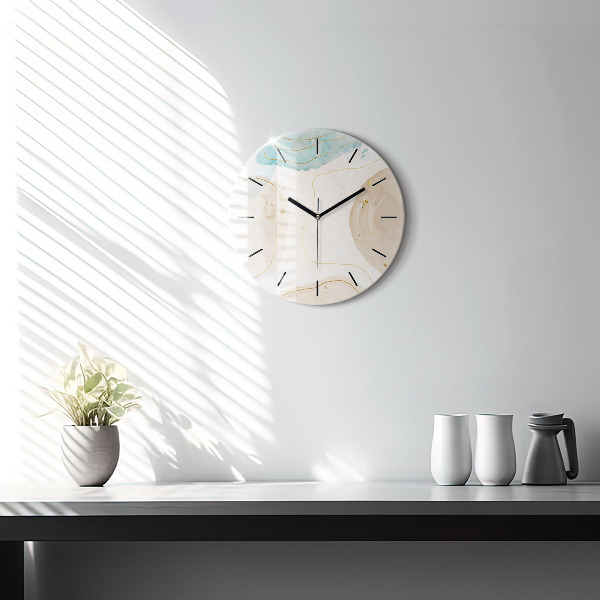 Orologio rotondo in vetro Macchie di acquerello