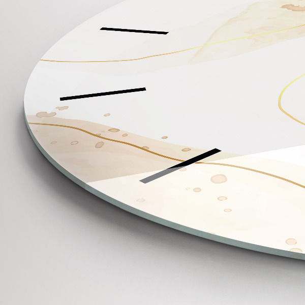 Orologio rotondo in vetro Macchie di acquerello