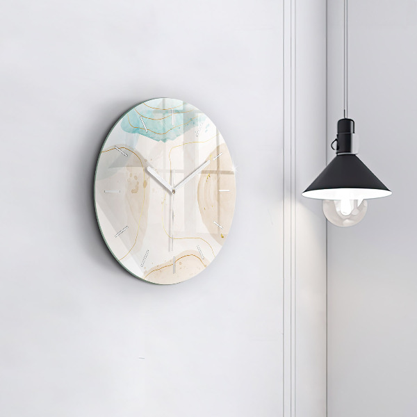 Orologio rotondo in vetro Macchie di acquerello