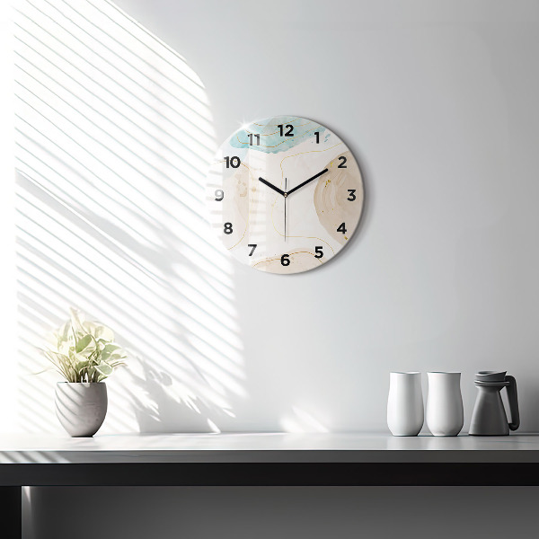 Orologio rotondo in vetro Macchie di acquerello