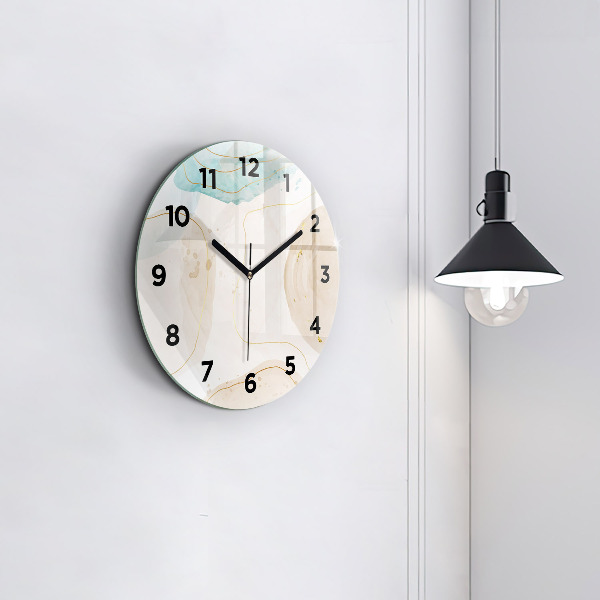 Orologio rotondo in vetro Macchie di acquerello