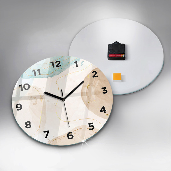 Orologio rotondo in vetro Macchie di acquerello