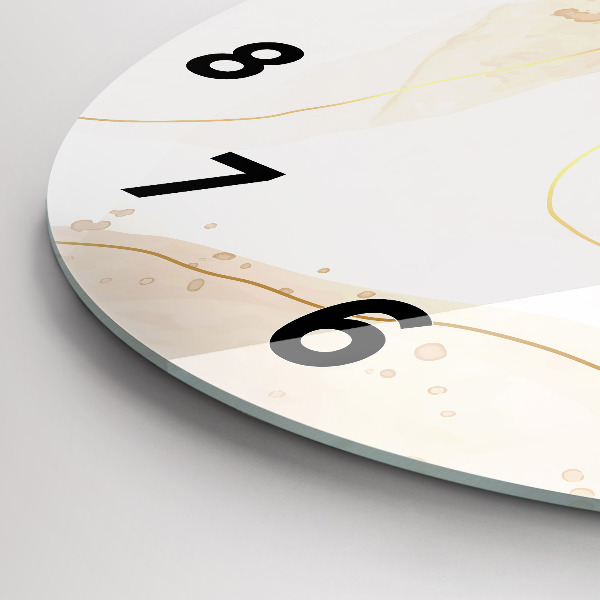 Orologio rotondo in vetro Macchie di acquerello