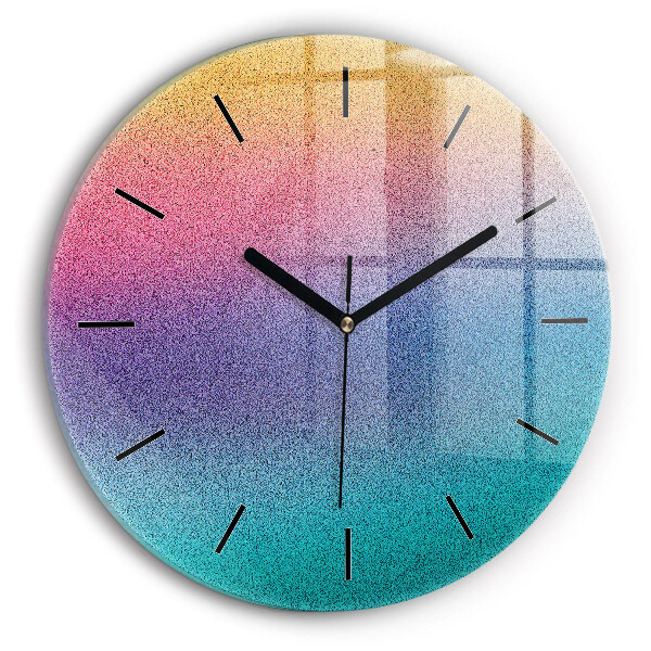 Orologio rotondo in vetro Motivo a gradiente