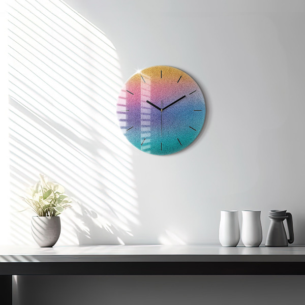 Orologio rotondo in vetro Motivo a gradiente