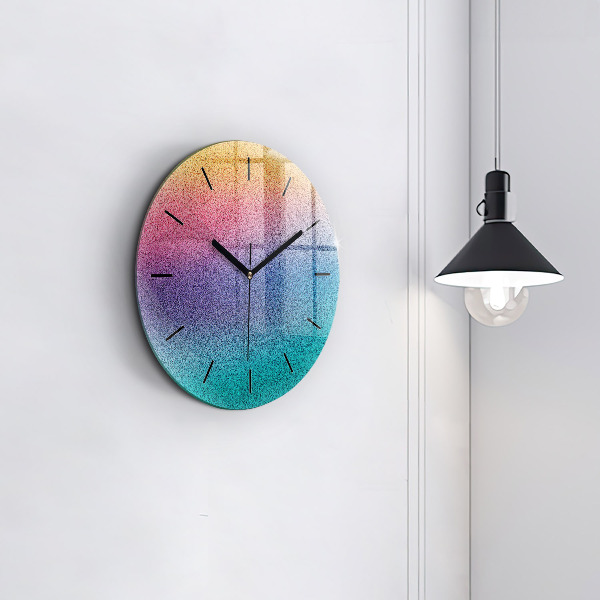 Orologio rotondo in vetro Motivo a gradiente