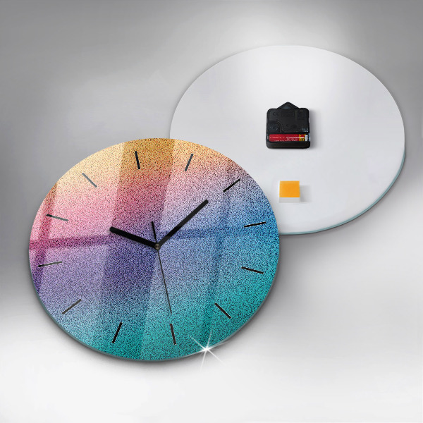 Orologio rotondo in vetro Motivo a gradiente
