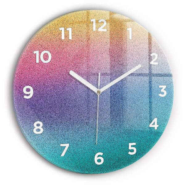 Orologio rotondo in vetro Motivo a gradiente