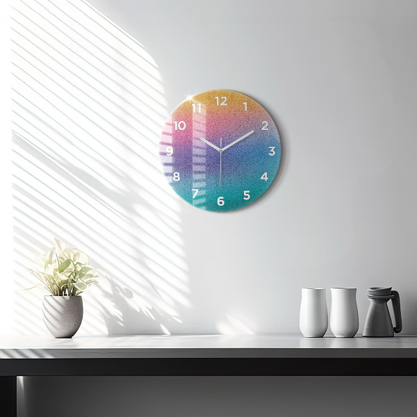 Orologio rotondo in vetro Motivo a gradiente