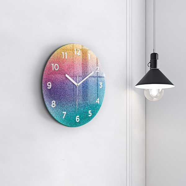 Orologio rotondo in vetro Motivo a gradiente