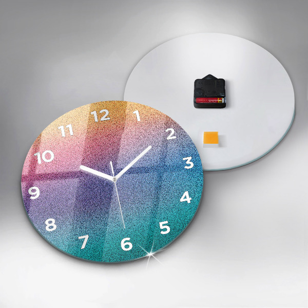 Orologio rotondo in vetro Motivo a gradiente