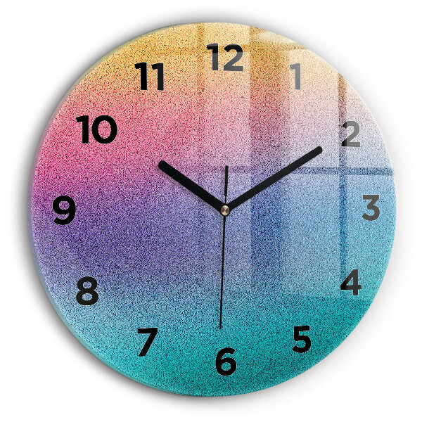 Orologio rotondo in vetro Motivo a gradiente
