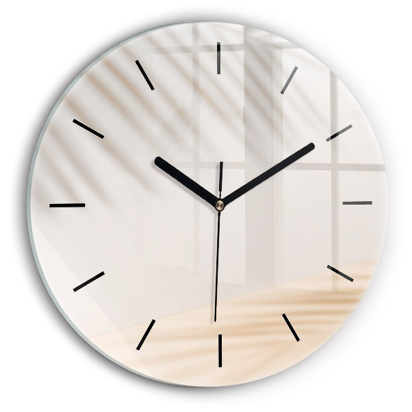 Orologio rotondo in vetro Astrazione cremosa