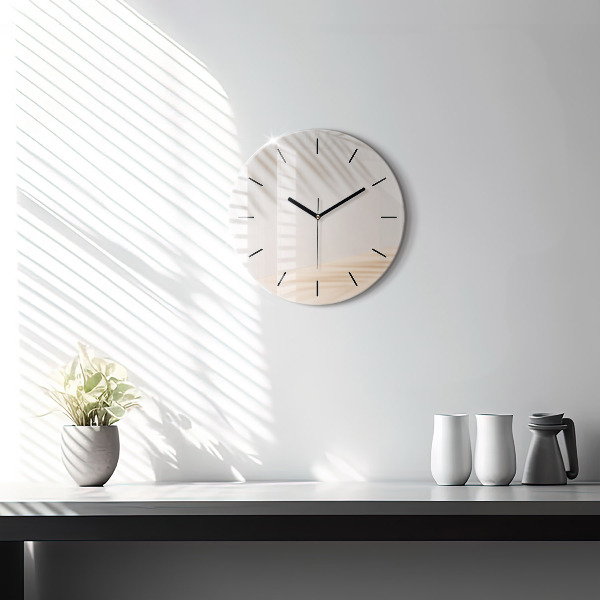 Orologio rotondo in vetro Astrazione cremosa