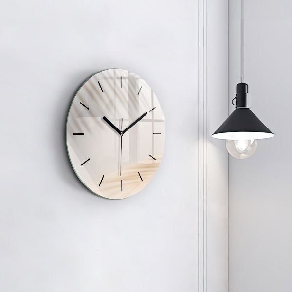 Orologio rotondo in vetro Astrazione cremosa