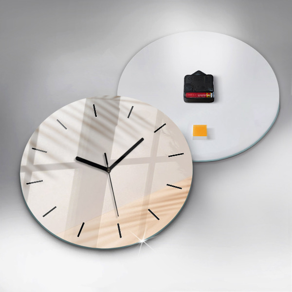 Orologio rotondo in vetro Astrazione cremosa