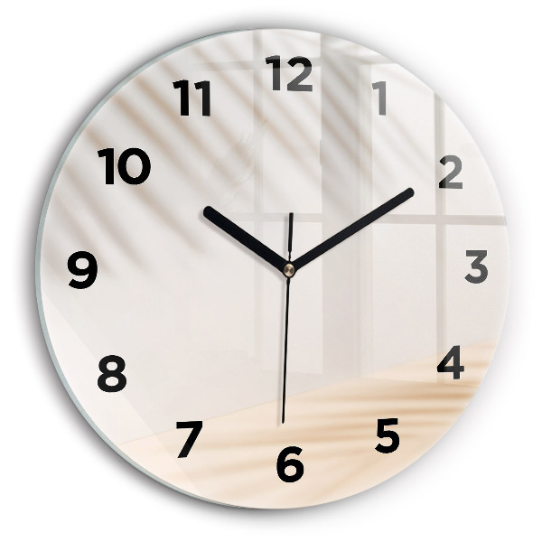 Orologio rotondo in vetro Astrazione cremosa