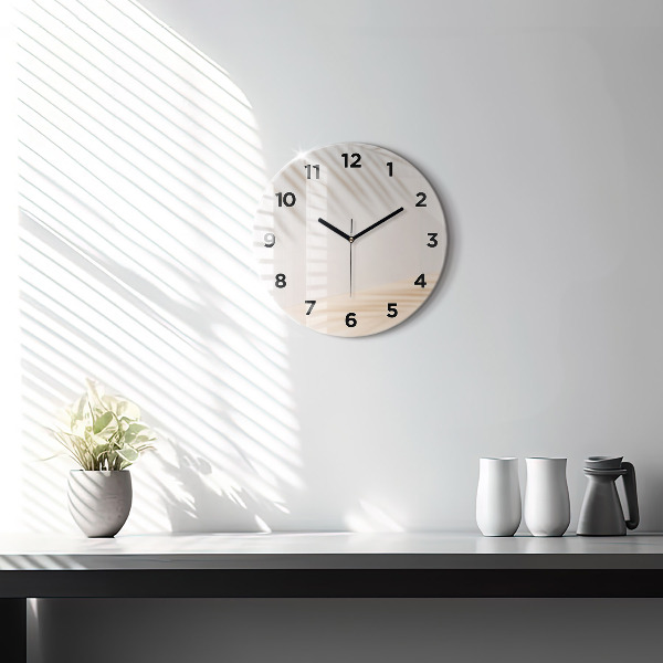 Orologio rotondo in vetro Astrazione cremosa