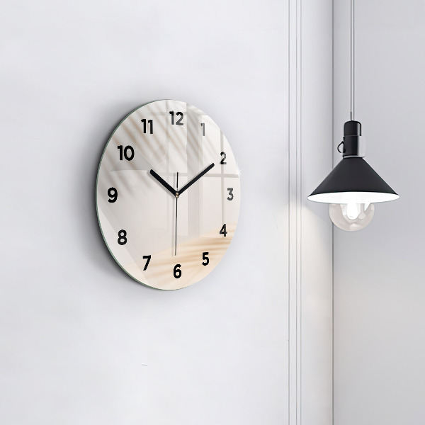 Orologio rotondo in vetro Astrazione cremosa